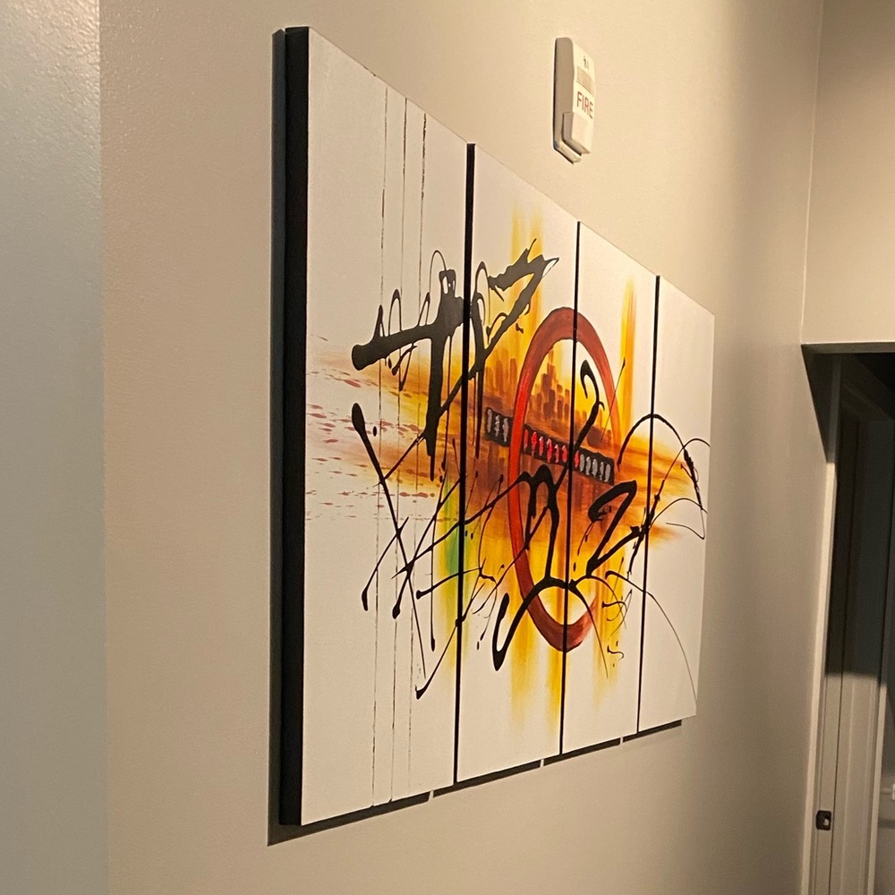 Canvas print (4 pieces) contemporary art